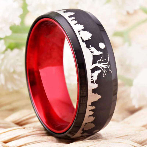 Bague Loup Meute (Acier)
